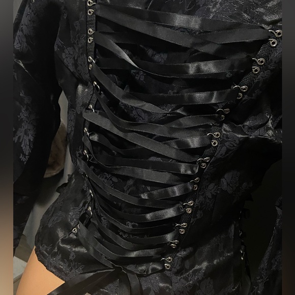 Coquette black Brocade jacket Medium NWT - Picture 5 of 14